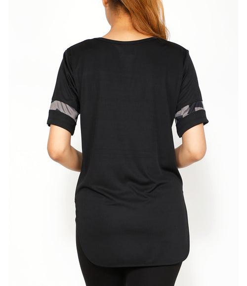 Abstract Black Long T-Shirt