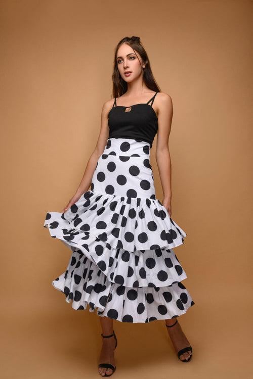 Polka Queen Long  Dress