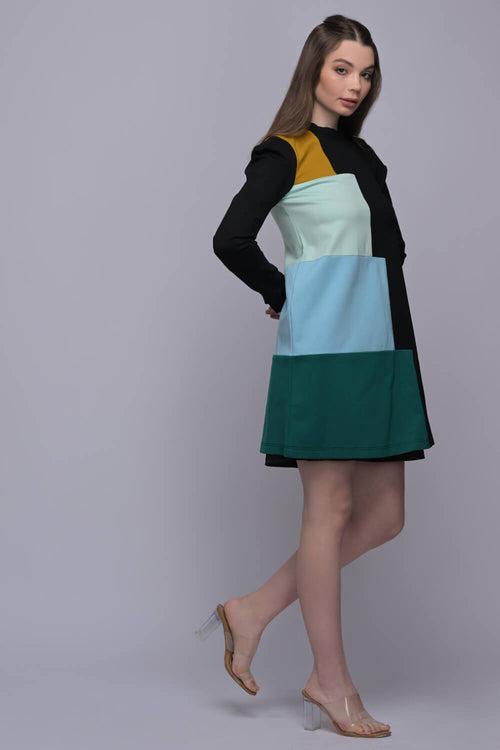 Colour Block Dress