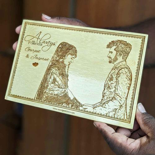 Always & Forever - Engraved Love Promise Wooden Frame