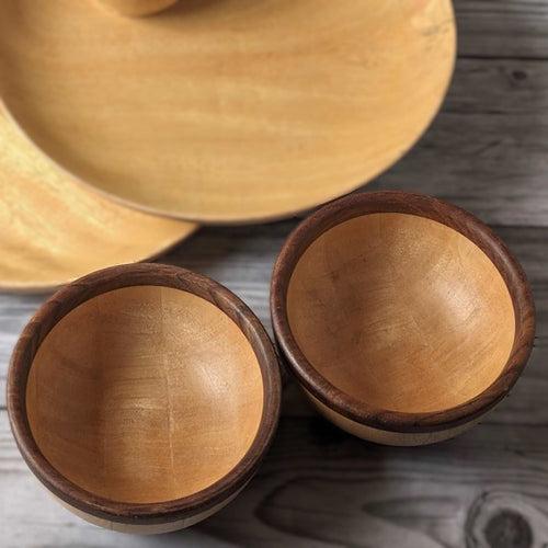 Wood Bowls Set Of 2 | Handmade Wooden bowls