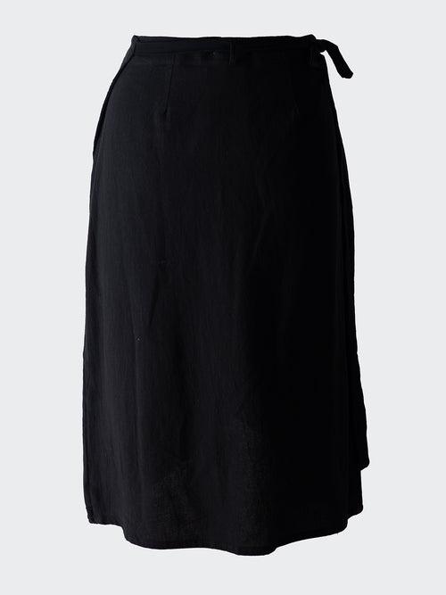 Kala Cotton Wrap Skirt - Black