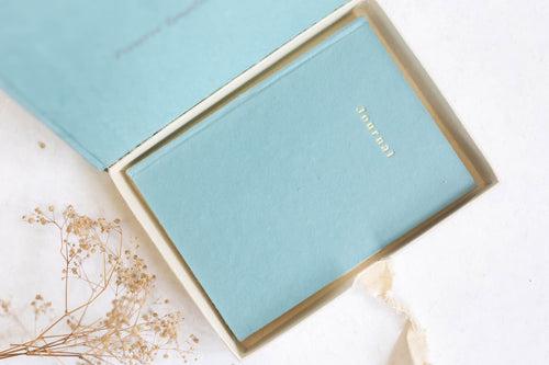 Let's create tangible memories  - Dusty Blue / Journal + Sandook