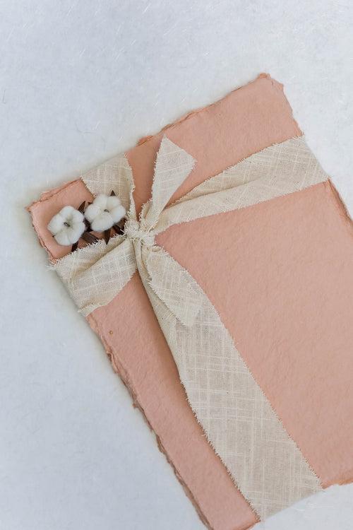 Write that story - Pale Pink / Pack of 8 Handmade Paper A4 Sheets