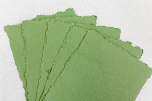 Write that story - Sage Green / Pack of 8 Handmade Paper A4 Sheets