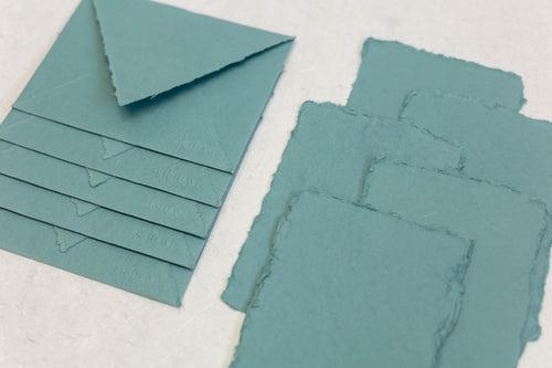 Send a poem  - Dusty Blue - Pack of 5  Blank Card & Envelope