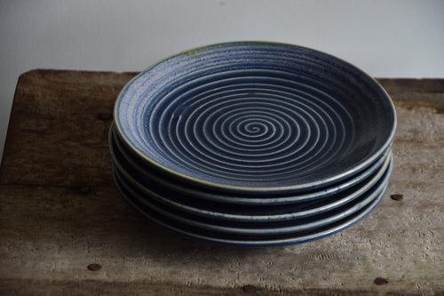 Navy Blue Ceramic Quarter Plates