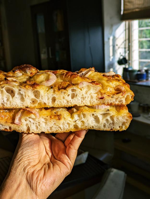 Bacon, Cheese & Onion Focaccia