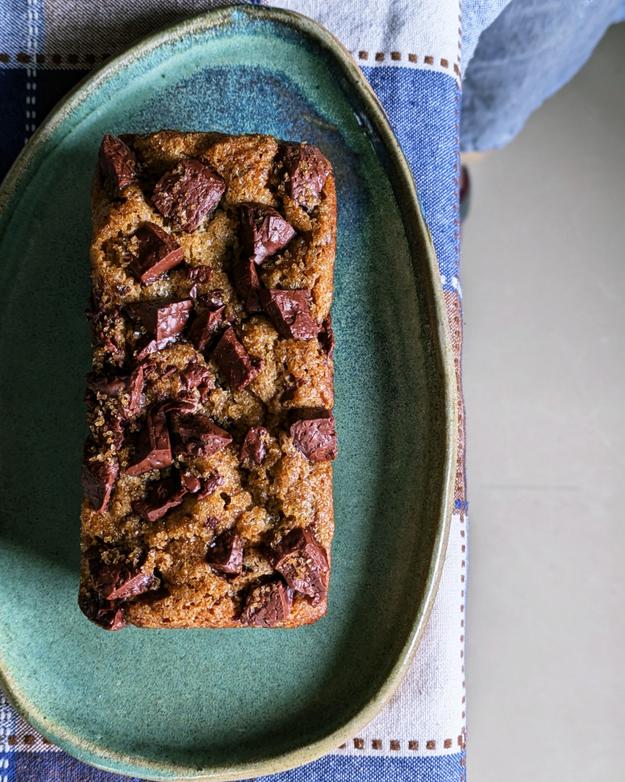 Orange EVOO & Chocolate Teacake (Vegan)