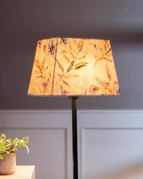 Flower Printed Cotton Tapered Rectangle Lamp Shade