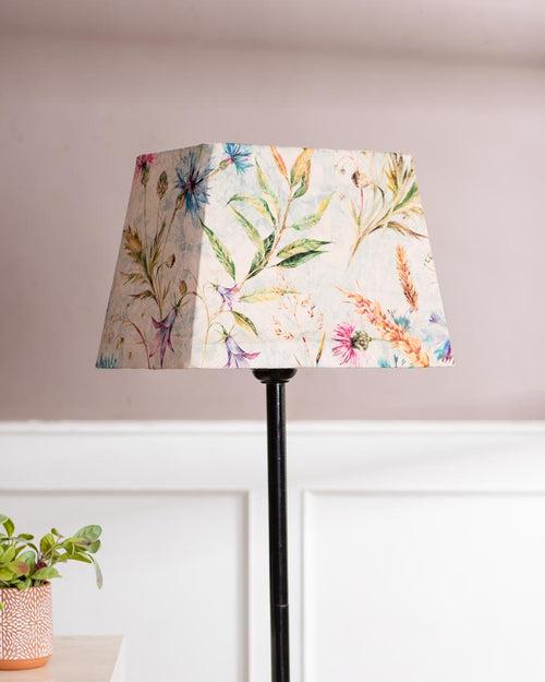 Flower Printed Cotton Tapered Rectangle Lamp Shade