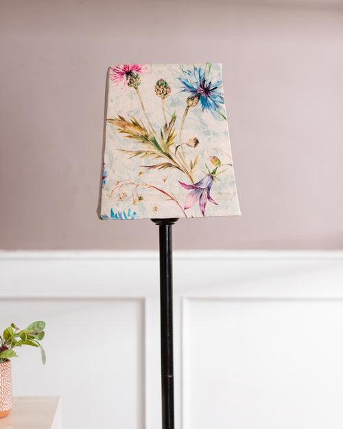 Flower Printed Cotton Tapered Rectangle Lamp Shade