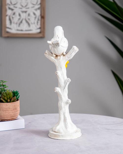 'Solitude Perched' Bird on Pedestal - Set of 2