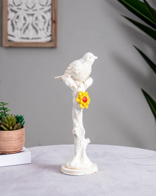 'Solitude Perched' Bird on Pedestal - Set of 2