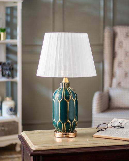 Asteria Porcelain Table Lamp - Green