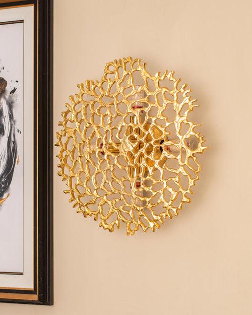 Golden Flower Wall Light