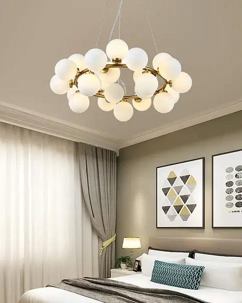 Aries Shiny Nickel Chandelier - 25 Light