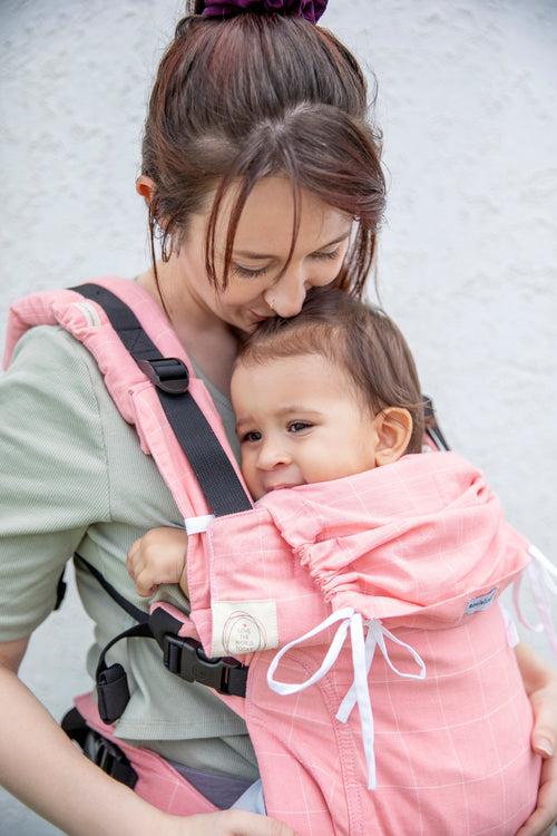 Aseema Baby Carrier | 0-4y | Peachy Pink Checks