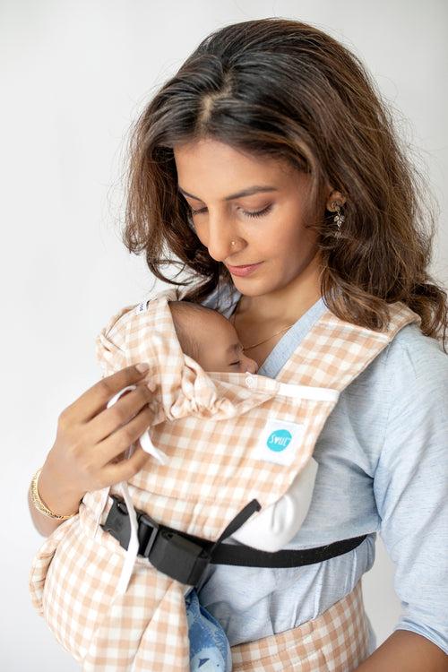 Lali Baby Carrier | 0-2y | Beige Checks