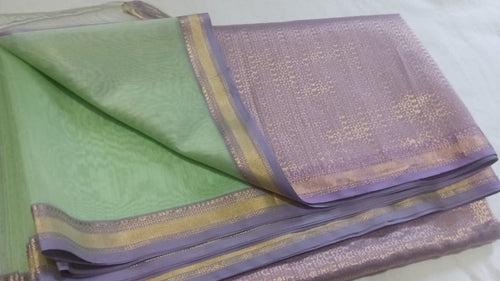Sadabahar handwoven cotton silk saree