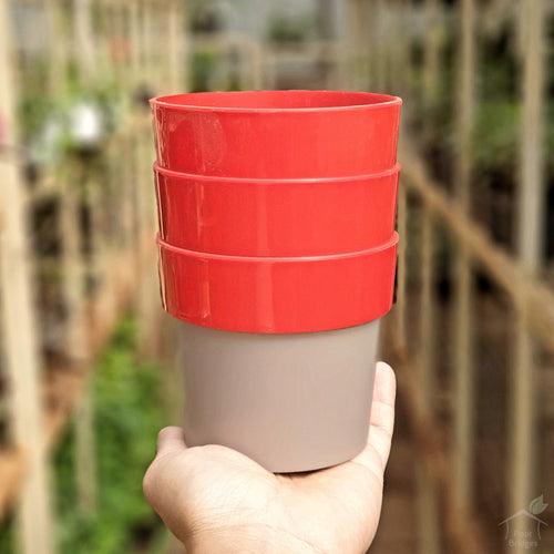 4" Arty Round Plastic Planter (Pack of 3)