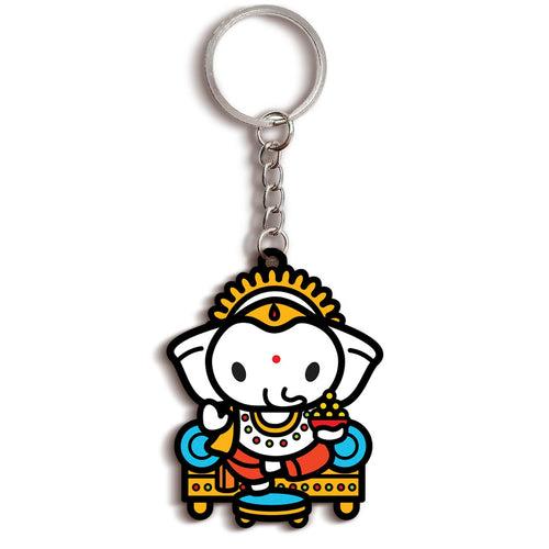 Bappa on Throne Keychain