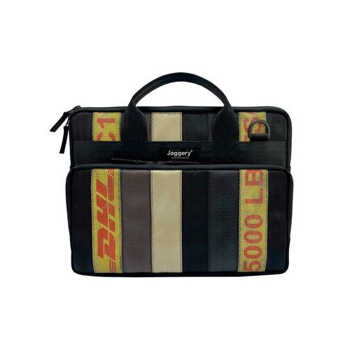 Museum of Fade Agent of Change Slim 13" Laptop Bag in Ex-Cargo Belts & Rescued Car Seat Belts