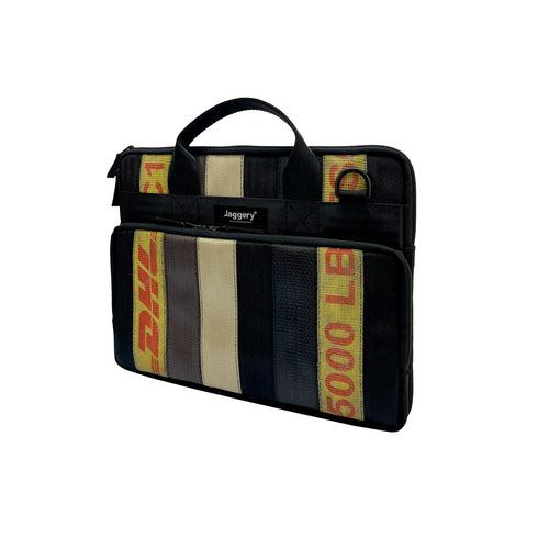 Museum of Fade Agent of Change Slim 13" Laptop Bag in Ex-Cargo Belts & Rescued Car Seat Belts