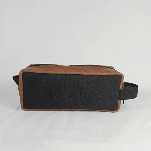 Black Cappuccino Essentials Travel Kit in Black Canvas & Salvaged Nubuck