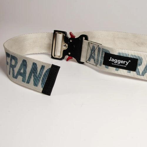 Museum of Fade Reverve Waist Belt in White with 2" Black Cobra Buckle  (OS)