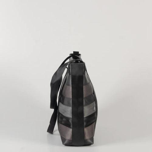 Noir Surplus Tote in Rescued Car Seat Belts