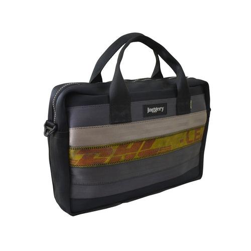 Museum of Fade Co-founder's Bag in Ex-Cargo Belts and Rescued Car Seat Belts [15" laptop bag]