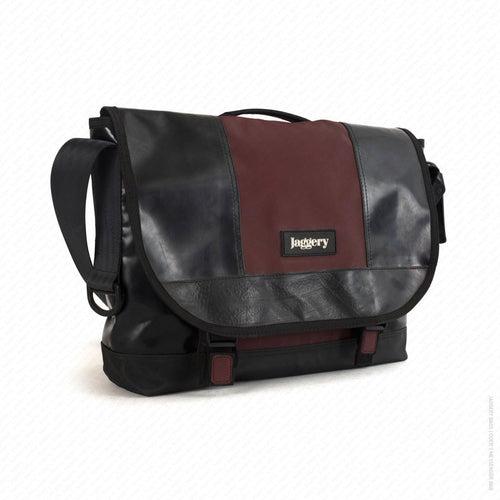 Doer's Messenger Bag in Black & Burgundy [13" compatible]