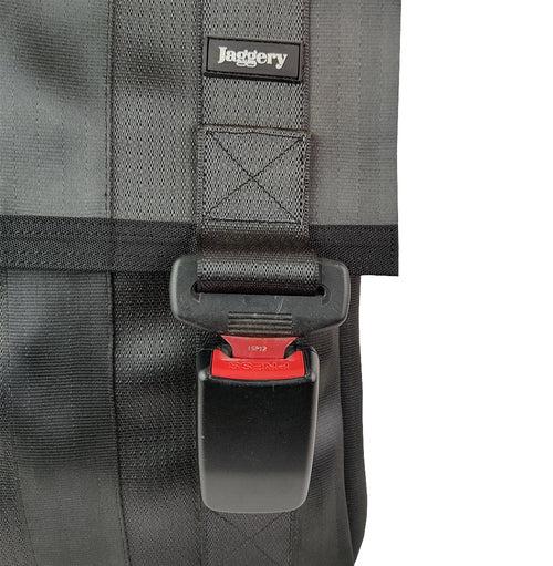 Noir Freelancer Bag in Car Seat Belts