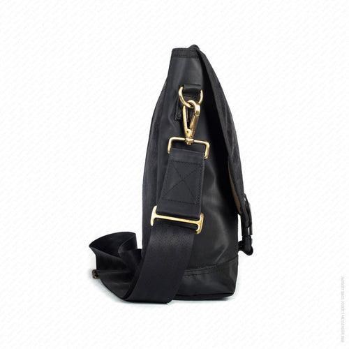 Schmick Messenger Bag in Black Corduroy & Tweed [15" laptop bag]
