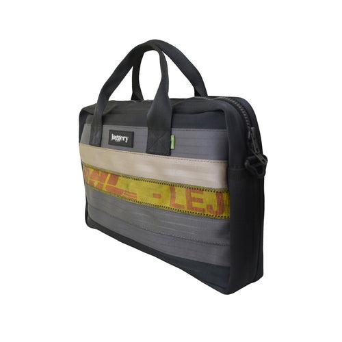 Museum of Fade Co-founder's Bag in Ex-Cargo Belts and Rescued Car Seat Belts [15" laptop bag]