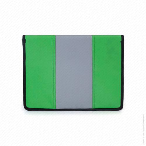 Enfold 13" Laptop Sleeve in Light Green and Grey