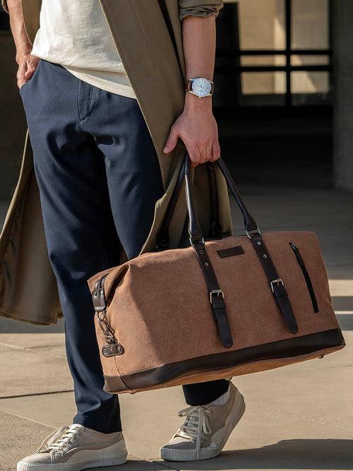 Brown Canvas 40L Travel Duffle