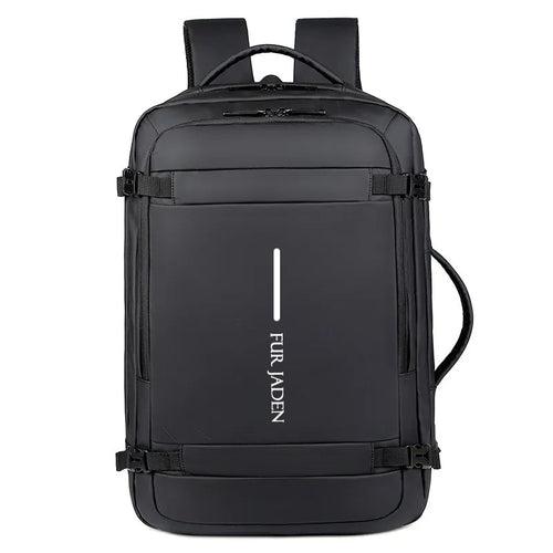 Black Weekender Travel Laptop Backpack with Anti Theft Pocket