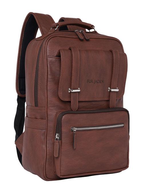 Tan Vegan Leather Backpack