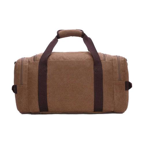 Brown Sustainable Canvas & Vegan Leather 40L Travel Duffle