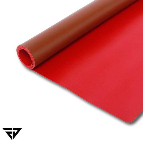 Reversible Red Tan Leatherette Desk Spread Mat