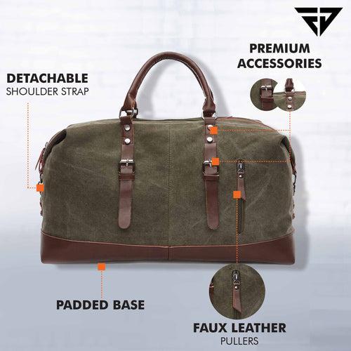 Military Green Canvas 40L Travel Duffle