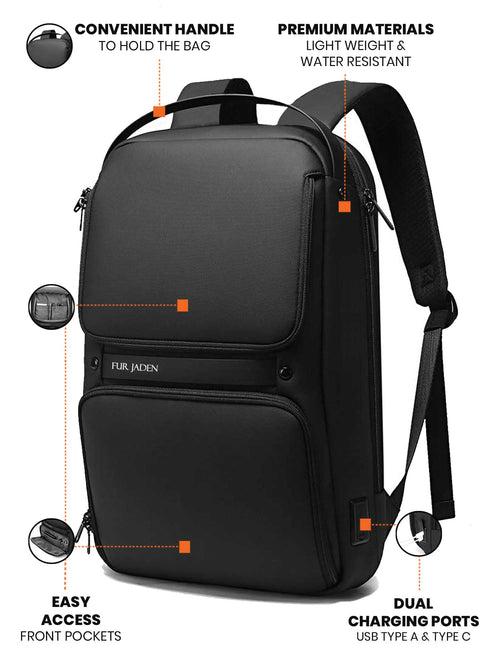 Pro-II Laptop Backpack | Charcoal Black