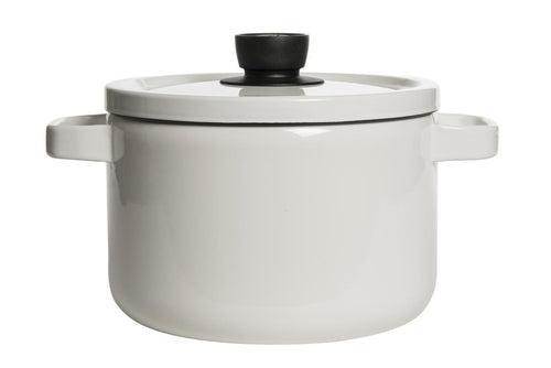 White Casserole Deep 22cm (5.6 Liters)