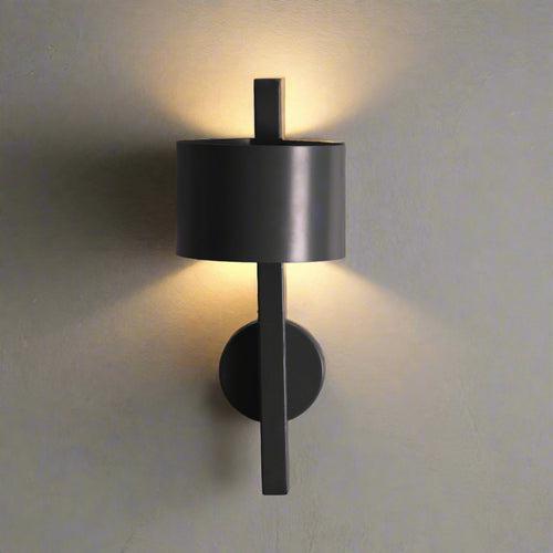 CWS162 Whispering Steel Curved Grey Wall Sconce