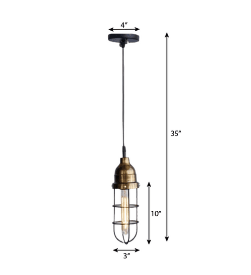 CLH125 Gold Cage Industrial Pendant Lighting