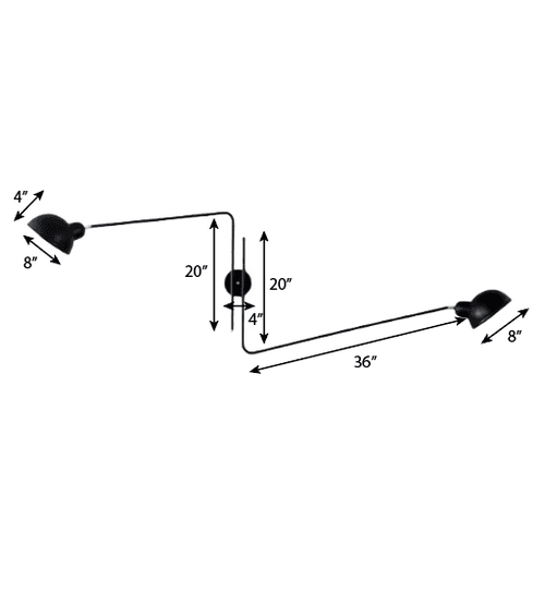 FSW213 Repertoire Black Wall Lamp