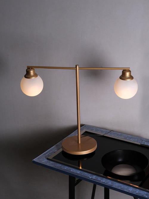 CDL124 Dual-Light Golden Table Lamp