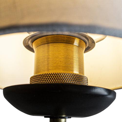 CWS157 Nova Brass Fabric Wall Lamp